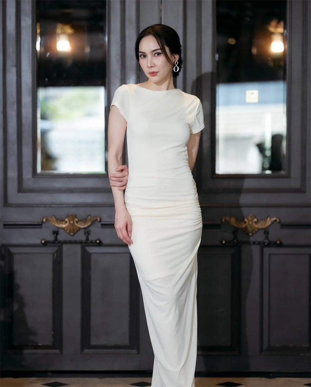 Customized Mermaid Simple Chiffon Evening Dress Formal Short Sleeves Homecoming Dresses Fashion Zipper Back Vestido De Festa
Customized Mermaid Simple Chiffon Evening Dress Formal Short Sleeves Homecoming Dresses Fashion Zipper Back Vestido De Festa