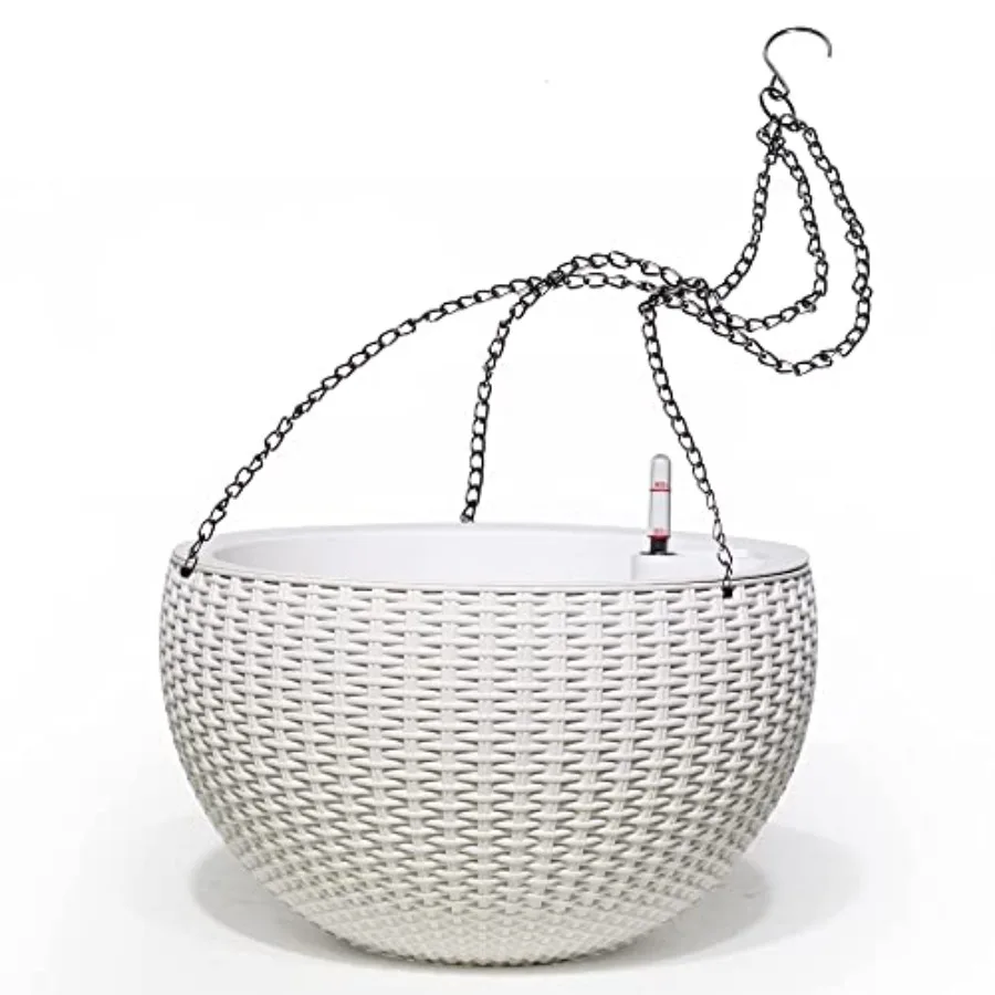 Large Self Watering Hanging Planters Indoor Outdoor, Thickened Hanging Basket Flower Plant Pot with Water Level Indicator
Large Self Watering Hanging Planters Indoor Outdoor, Thickened Hanging Basket Flower Plant Pot with Water Level Indicator