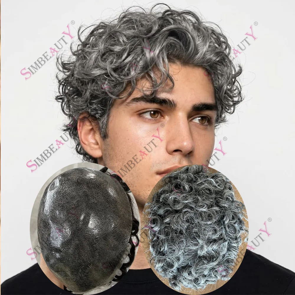Durable Male Toupee Human Hair Micro Skin PU Base Man Wigs #4 Brown 20mm Curly Grey Men Hair Prothesis Capillary System Pieces
Durable Male Toupee Human Hair Micro Skin PU Base Man Wigs #4 Brown 20mm Curly Grey Men Hair Prothesis Capillary System Pieces