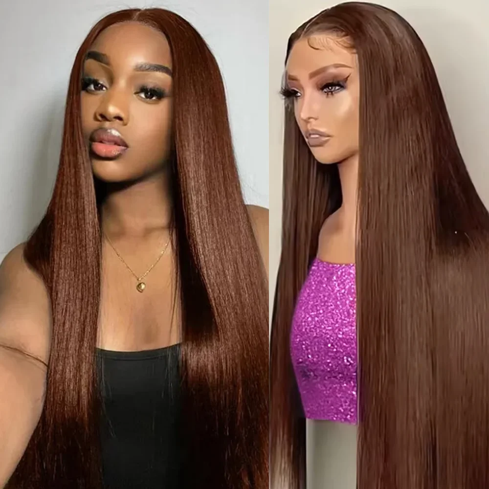 #4 Chocolate Brown Straight Lace Front Wigs 13x4 HD Transparent Lace Frontal Wig 13x6 Pre Plucked Brazilian Remy Human Hair Wigs
#4 Chocolate Brown Straight Lace Front Wigs 13x4 HD Transparent Lace Frontal Wig 13x6 Pre Plucked Brazilian Remy Human Hair Wigs