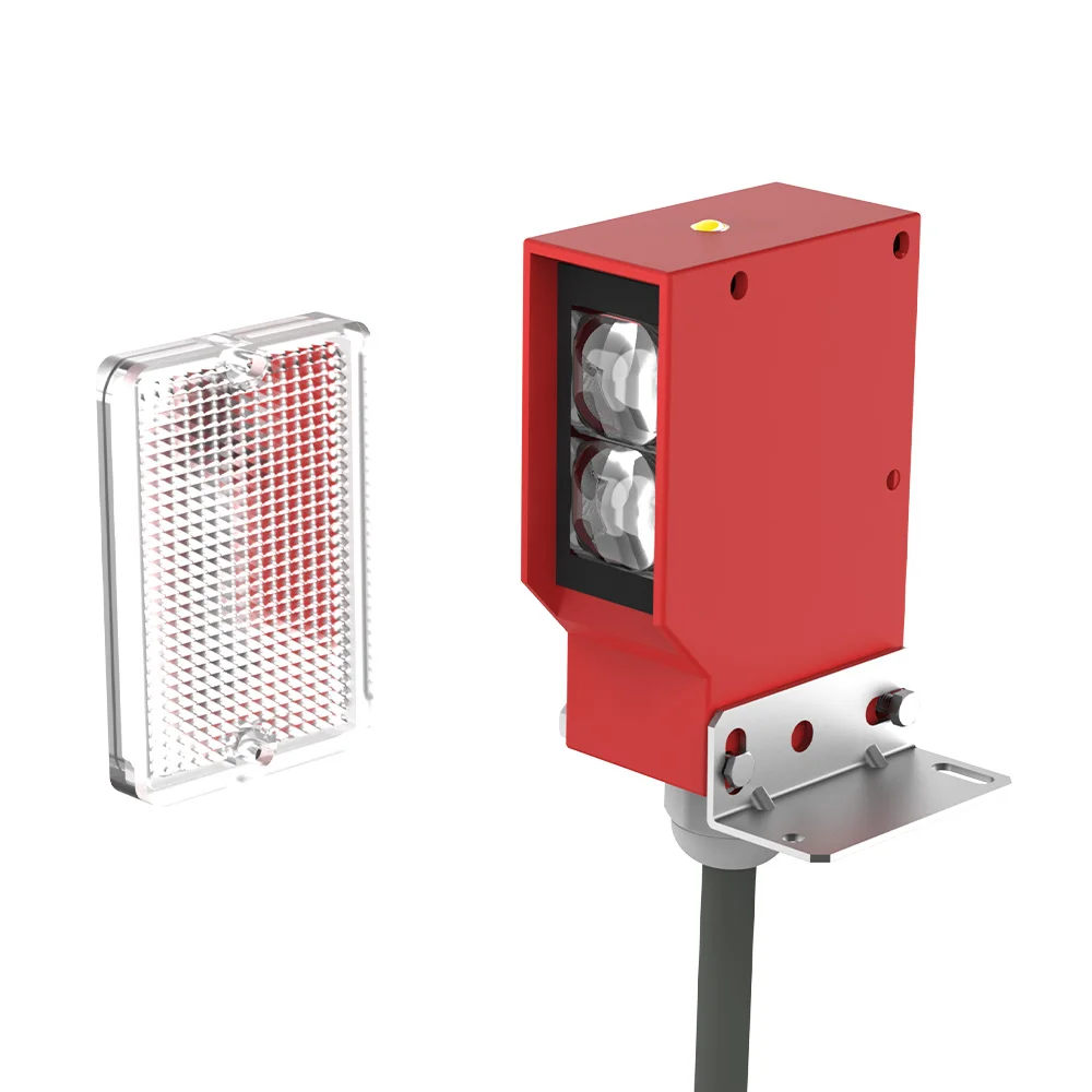 Square photo infrared sensor reflector 10m distance 24-240V AC DC 5-wire IP67 Retro-reflective photoelectric switch sensor
Square photo infrared sensor reflector 10m distance 24-240V AC DC 5-wire IP67 Retro-reflective photoelectric switch sensor