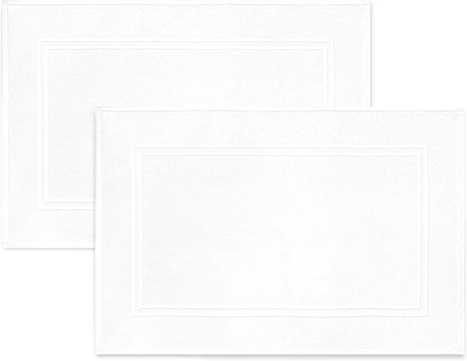Pack of 2 Bath Mats 100% Cotton, 20x32 Inches, Super Absorbent, Quick Dry, Soft & Luxurious, White
Pack of 2 Bath Mats 100% Cotton, 20x32 Inches, Super Absorbent, Quick Dry, Soft & Luxurious, White