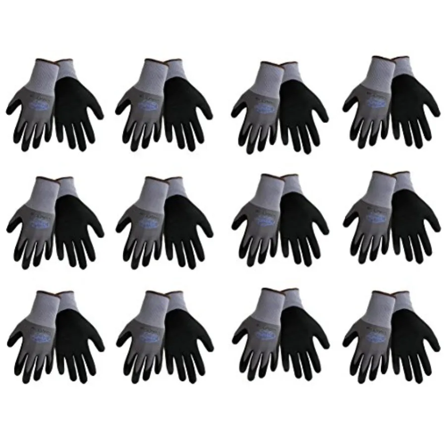 500NFT Nitrile Coated Work Gloves Sizes -XL Gray/Black 12 Pair Pack (Extra
500NFT Nitrile Coated Work Gloves Sizes -XL Gray/Black 12 Pair Pack (Extra