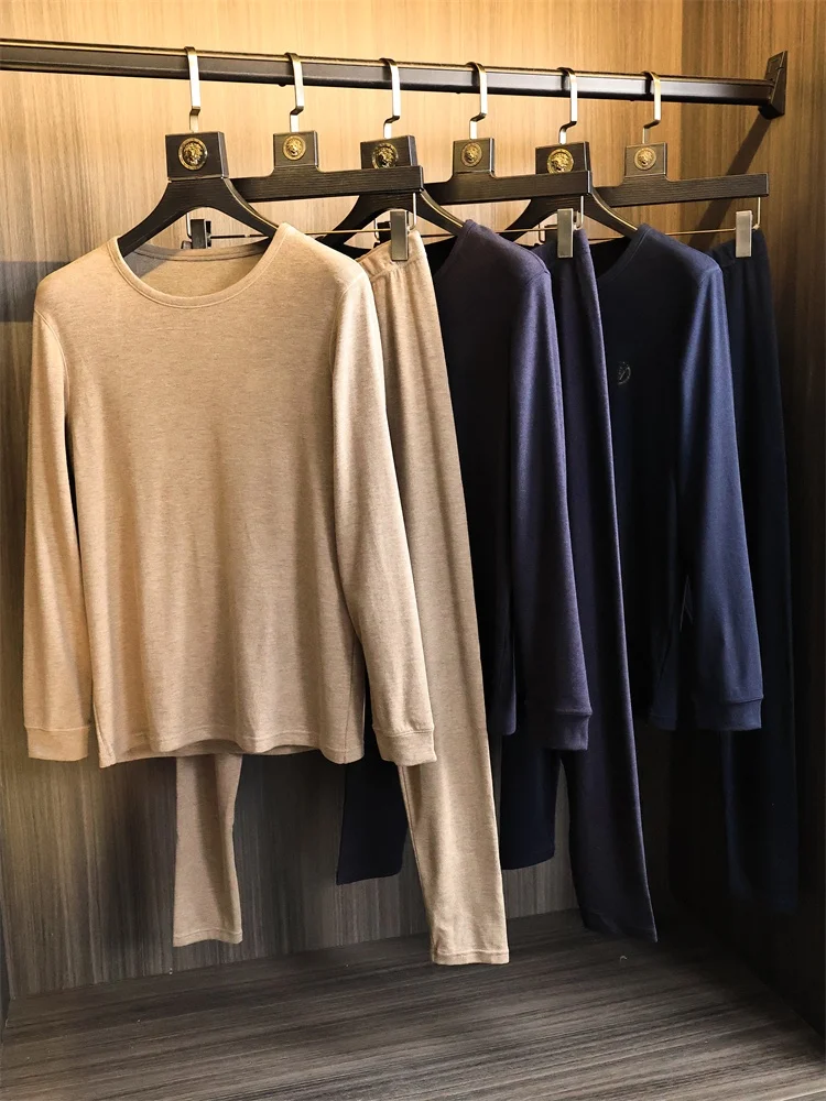 Heating Thermal Warmth Men's Inner Wear Set Double Sided Flocking Series Ultra Value Comfortable Autumn Winter Home Clothes
Heating Thermal Warmth Men's Inner Wear Set Double Sided Flocking Series Ultra Value Comfortable Autumn Winter Home Clothes