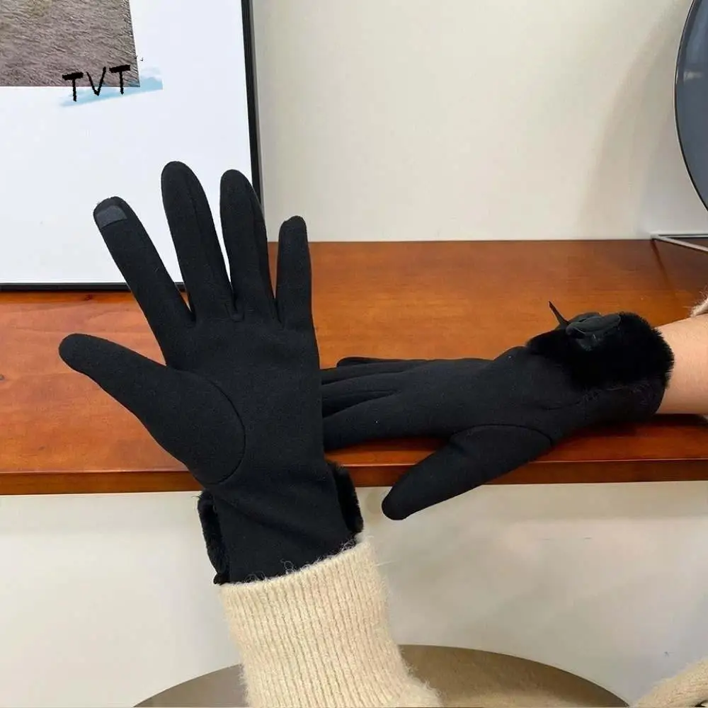 For Gift Plush Women Anti-cold Gloves Soft Bow Thickened Suede Gloves Touch Screen Warmer Windproof Finger Mittens Skiing
For Gift Plush Women Anti-cold Gloves Soft Bow Thickened Suede Gloves Touch Screen Warmer Windproof Finger Mittens Skiing