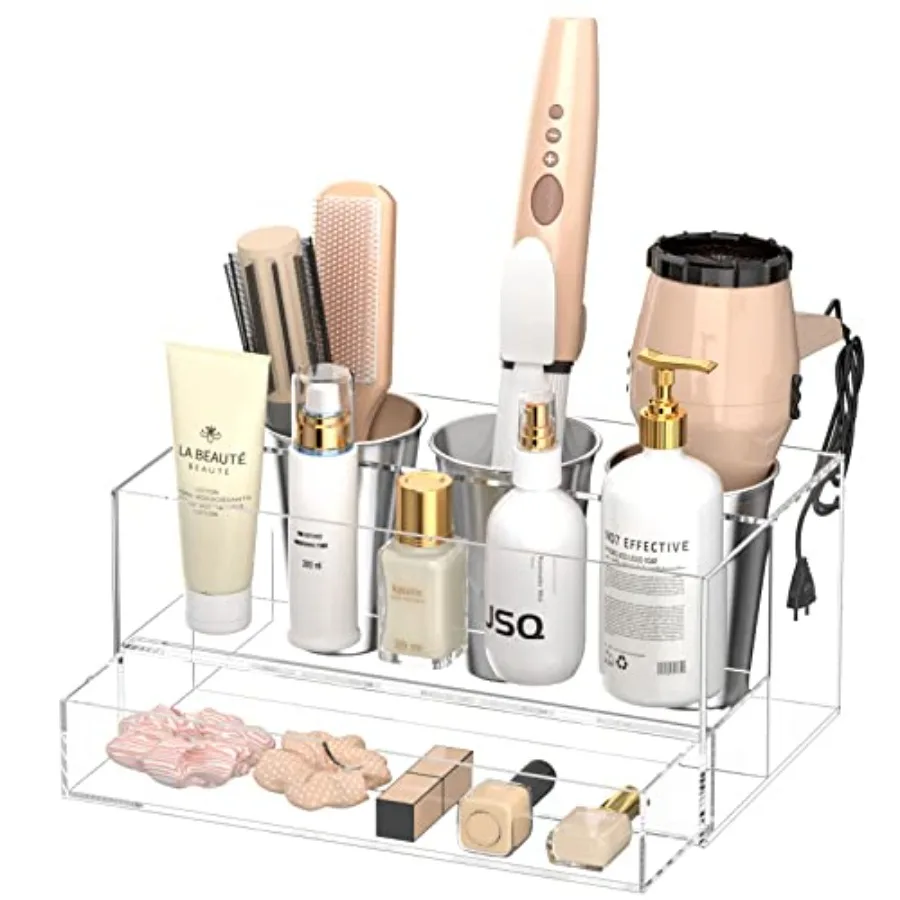 Hair Tool Organizer Clear Acrylic Hair Dryer and Styling Organizer with Drawer Bathroom Countertop Blow Dryer Holder Vanity Cad
Hair Tool Organizer Clear Acrylic Hair Dryer and Styling Organizer with Drawer Bathroom Countertop Blow Dryer Holder Vanity Cad