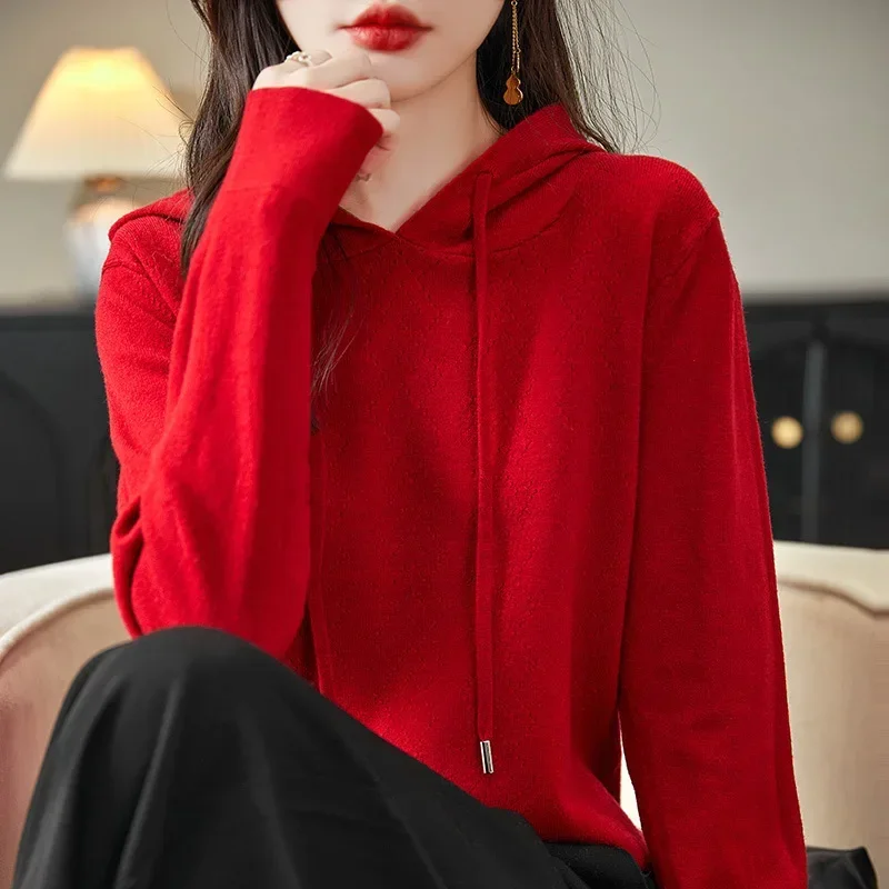 Korean Fashion Loose Casual Knitted Sweaters Autumn Winter Women Sweater Solid Hollow Out Jumpers Long Sleeve Hooded Pullovers
Korean Fashion Loose Casual Knitted Sweaters Autumn Winter Women Sweater Solid Hollow Out Jumpers Long Sleeve Hooded Pullovers