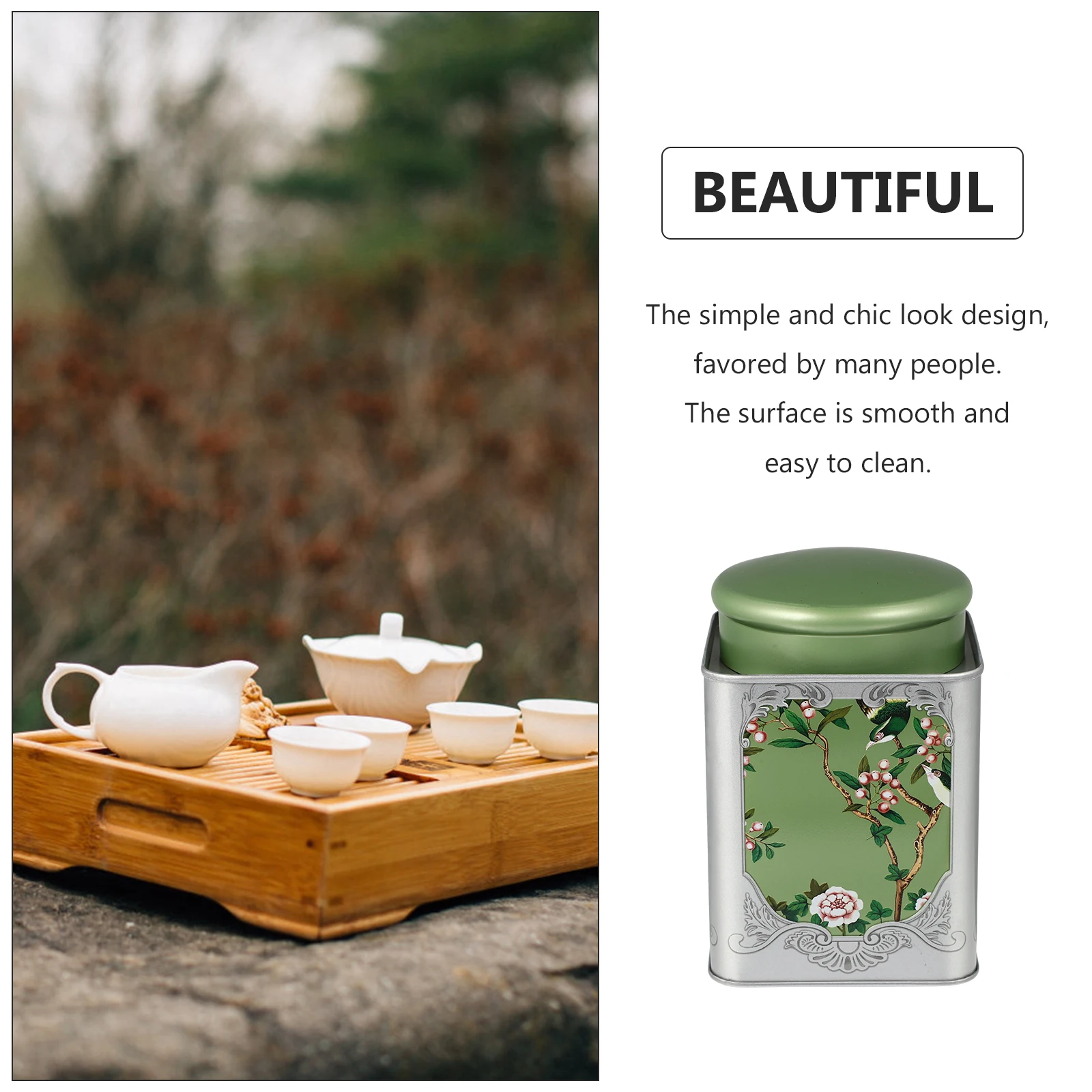 Sealed Tea Canister Square Tinplate Cans Green Single Airtight Storage Loose Leaf Tea Candies Snacks Kitchen Bar Supplies
Sealed Tea Canister Square Tinplate Cans Green Single Airtight Storage Loose Leaf Tea Candies Snacks Kitchen Bar Supplies