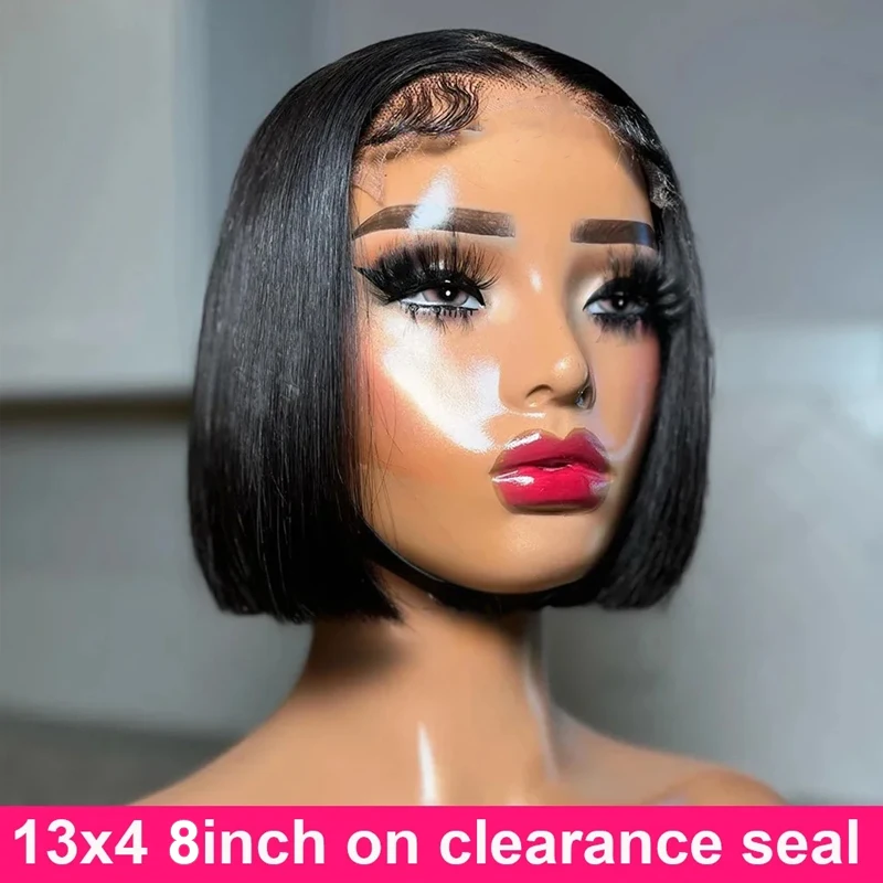 13x4 Lace Front Human Hair Wigs for Women Natural Transparent Lace Frontal Wig Bleached Knots Pre-Plucked Straight Short Bob Wig
13x4 Lace Front Human Hair Wigs for Women Natural Transparent Lace Frontal Wig Bleached Knots Pre-Plucked Straight Short Bob Wig