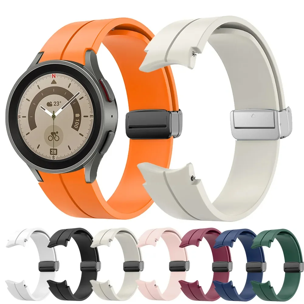 No Gap Silicone strap For Samsung Galaxy watch 5/4 40mm 44mm 5 Pro 45mm Original Magnetic bracelet band For Watch 4 Classic belt
No Gap Silicone strap For Samsung Galaxy watch 5/4 40mm 44mm 5 Pro 45mm Original Magnetic bracelet band For Watch 4 Classic belt