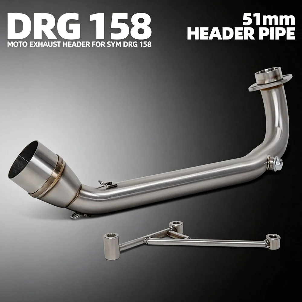 For SYM DRG158 DRG-158 Motorcycle Exhaust Front Manifold Tube Kit Scooter Exhausts 51MM Interface Esacpe Headers Line Pipe
For SYM DRG158 DRG-158 Motorcycle Exhaust Front Manifold Tube Kit Scooter Exhausts 51MM Interface Esacpe Headers Line Pipe