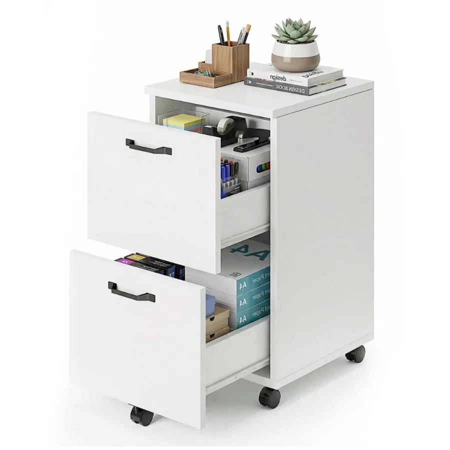 Versatile 2-Drawer Rolling File Cabinet with Lockable Wheels for Home Office Storage and Printer Stand Space-Saving White Desig
Versatile 2-Drawer Rolling File Cabinet with Lockable Wheels for Home Office Storage and Printer Stand Space-Saving White Desig