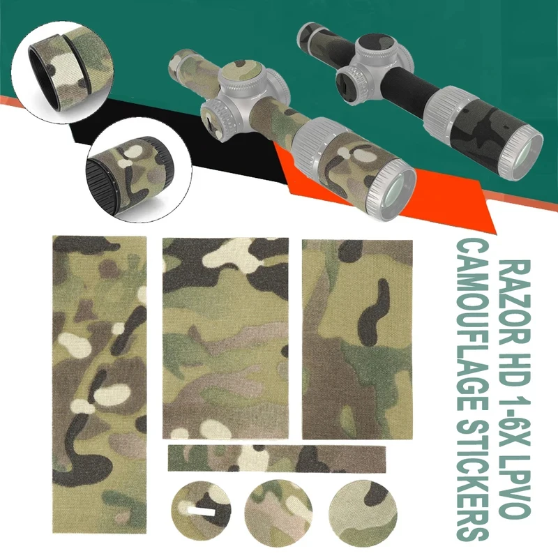 Tactical Razor HD 1-6X LPVO Camouflage Stickers Rflescope Protective Sticker Airsoft Optical Wrap Hunting CS shooting Equipment
Tactical Razor HD 1-6X LPVO Camouflage Stickers Rflescope Protective Sticker Airsoft Optical Wrap Hunting CS shooting Equipment