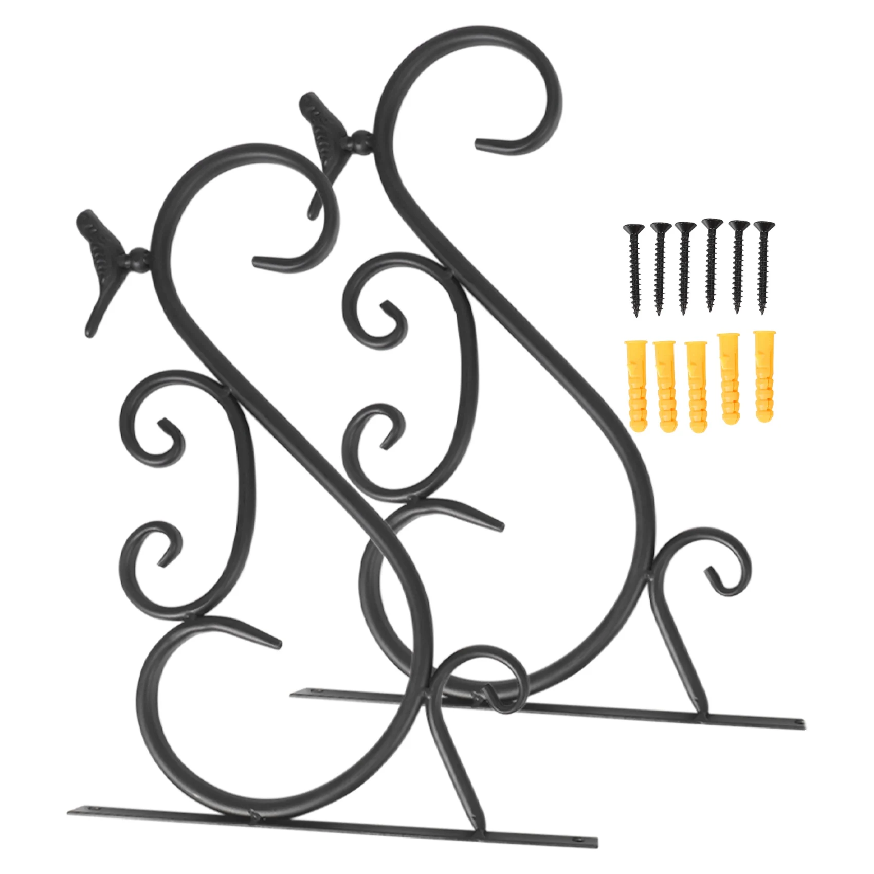 2 упаковки подвесных кронштейнов для растений, 11,8-дюймовые деревенские железные декоративные настенные вешалки для растений, крючки для цветочных корзин, птиц
2 упаковки подвесных кронштейнов для растений, 11,8-дюймовые деревенские железные декоративные настенные вешалки для растений, крючки для цветочных корзин, птиц