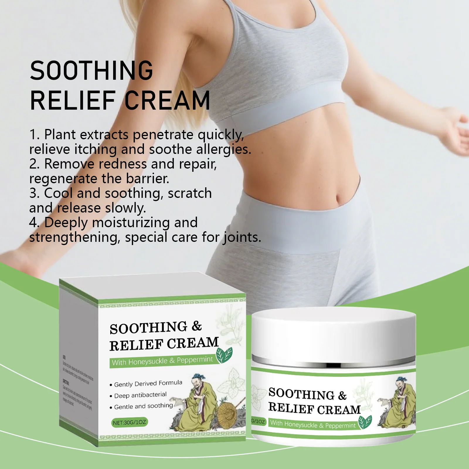 Honeysuckle Soothing Cream Deep Antibacterial Relieve Skin Itching Herbal Nourishing Cream Reduce Peeling Repairing Skin Care
Honeysuckle Soothing Cream Deep Antibacterial Relieve Skin Itching Herbal Nourishing Cream Reduce Peeling Repairing Skin Care