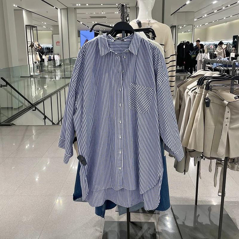 Fashionable Striped Casual Shirt Women's Loose Fit Large Size Spring Summer New Arrival Turn-down Collar Long Sleeve Business...
Fashionable Striped Casual Shirt Women's Loose Fit Large Size Spring Summer New Arrival Turn-down Collar Long Sleeve Business...