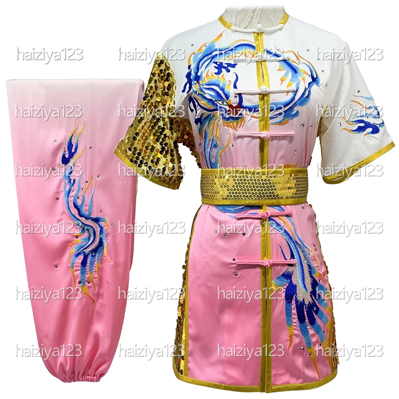 Embroidered dragon Wushu uniform Kungfu clothes Nanquan suit Changquan Taolu outfit for male female girl boy kids adults Unisex
Embroidered dragon Wushu uniform Kungfu clothes Nanquan suit Changquan Taolu outfit for male female girl boy kids adults Unisex