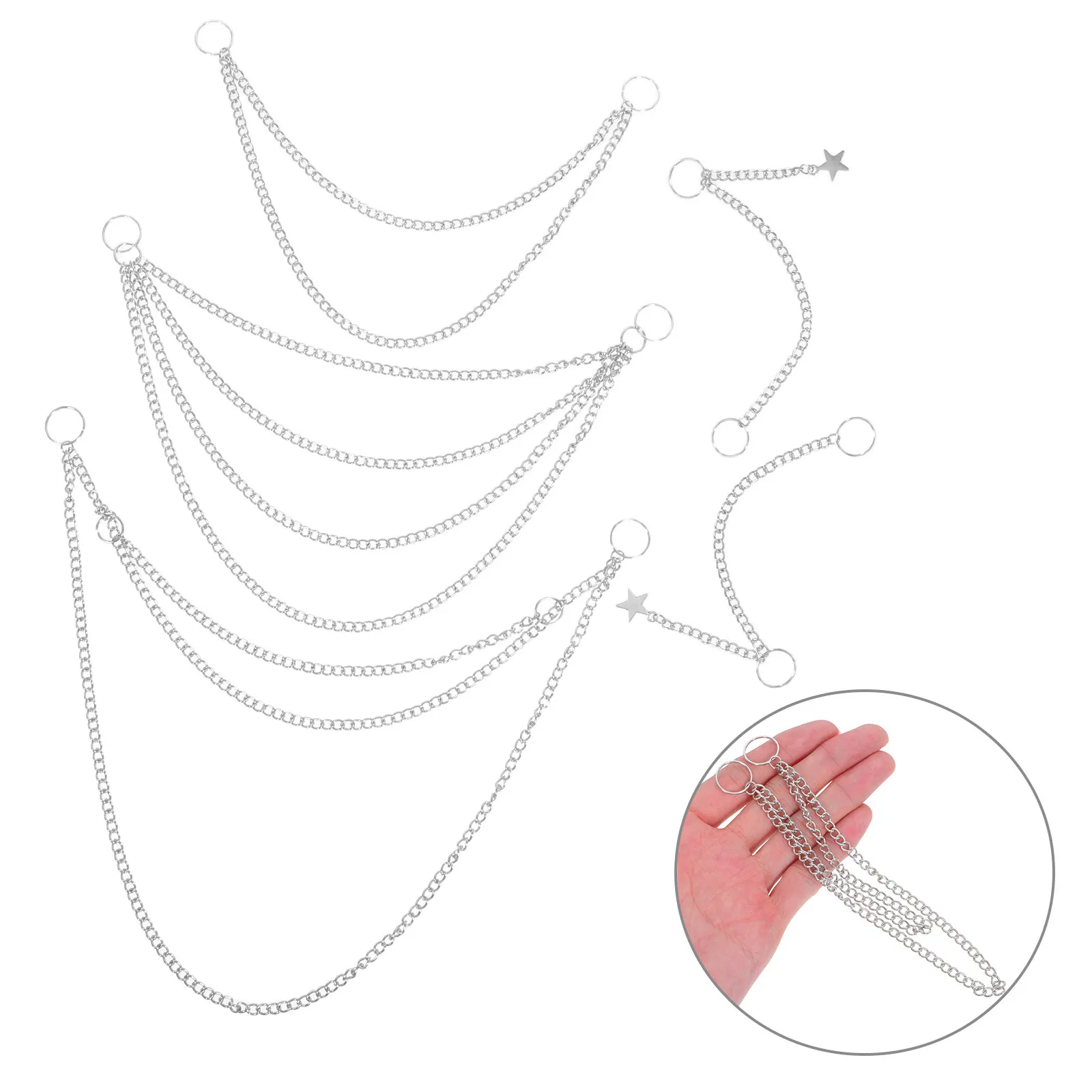 5Pcs Punk Style Braided Hair Chain Jewelry Metal Hair Accessories Headpiece for Women Bridal Hairstyle Women Headpiece
5Pcs Punk Style Braided Hair Chain Jewelry Metal Hair Accessories Headpiece for Women Bridal Hairstyle Women Headpiece