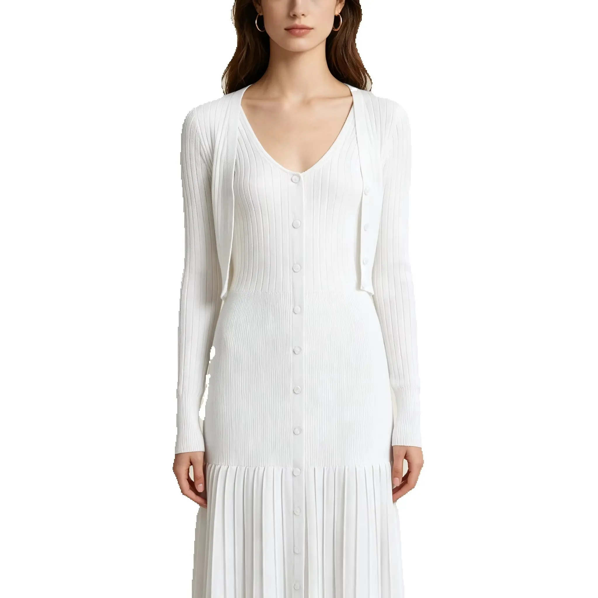 High Quality Spring And Autumn New Fashionable Knitted Women's Round Neck Long Sleeved Top Jacket+Sleeveless Dress Set
High Quality Spring And Autumn New Fashionable Knitted Women's Round Neck Long Sleeved Top Jacket+Sleeveless Dress Set