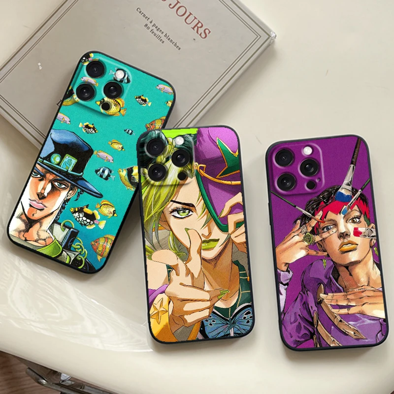 J-JoJo Bizarres A-Adventure For iPhone 15 14 13 12 11 XS XR X 8 7 SE Pro Max Plus Mini Black Funda Phone Case
J-JoJo Bizarres A-Adventure For iPhone 15 14 13 12 11 XS XR X 8 7 SE Pro Max Plus Mini Black Funda Phone Case
