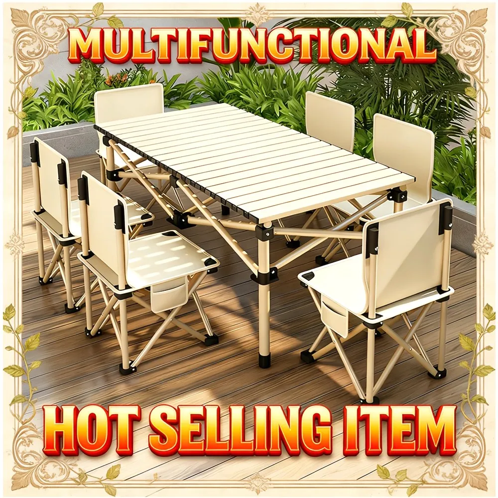 Foldable Portable Camping Table for 4–6 People – Lightweight Metal Picnic Table with Adjustable Height, Compact Design & Carry Bag – Ideal for Backyard, Beach, Picnics, BBQs, and Indoor/Outdoor Use
Foldable Portable Camping Table for 4–6 People – Lightweight Metal Picnic Table with Adjustable Height, Compact Design & Carry Bag – Ideal for Backyard, Beach, Picnics, BBQs, and Indoor/Outdoor Use