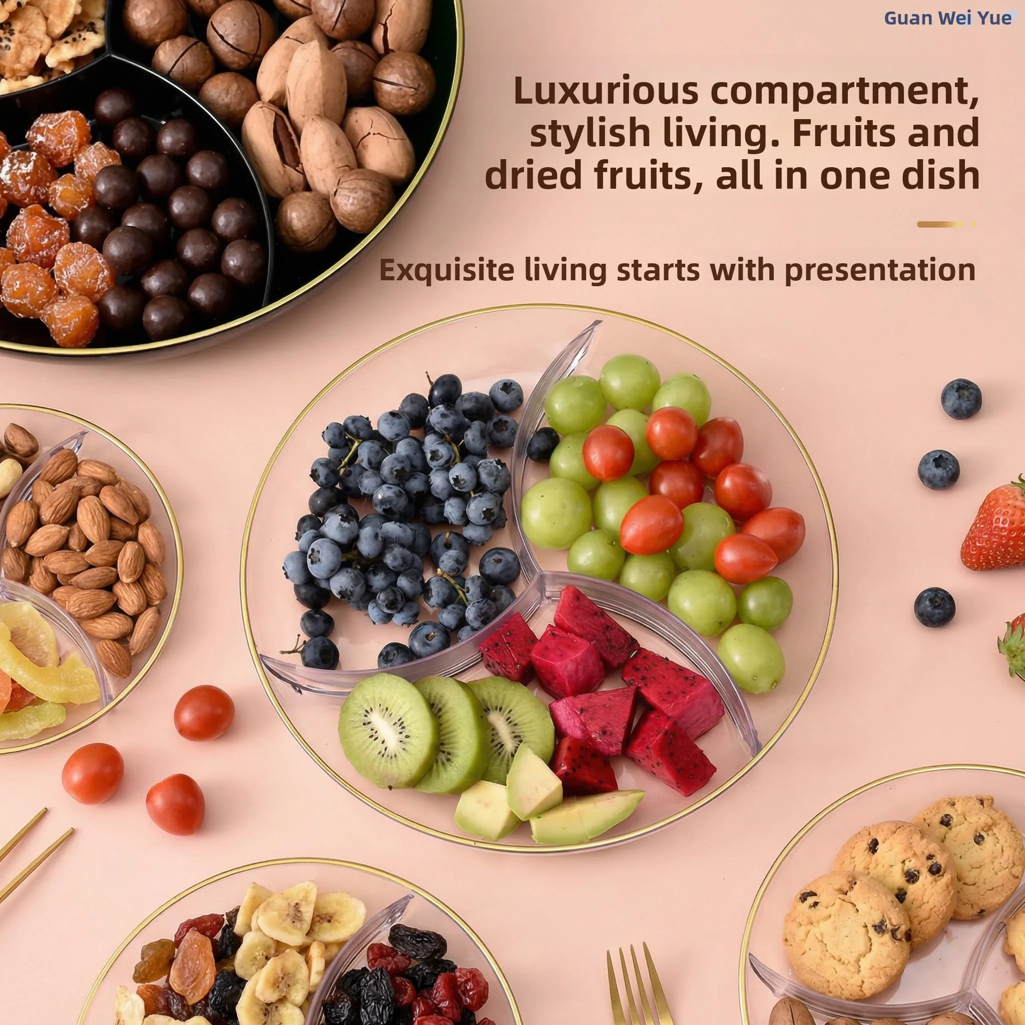 Large Capacity Three-Section Fruit Tray for Living Room Home Use Snack Candy Dessert Plate Side Dish Plate Non-Microwave Safe
Large Capacity Three-Section Fruit Tray for Living Room Home Use Snack Candy Dessert Plate Side Dish Plate Non-Microwave Safe