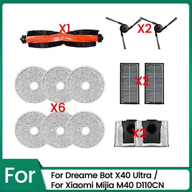 For Dreame Bot X40 Ultra For Xiaomi Mijia M40 D110CN Vacuum Cleaner Parts Main Side Brush Mop Cloth Dust Bag Filter
For Dreame Bot X40 Ultra For Xiaomi Mijia M40 D110CN Vacuum Cleaner Parts Main Side Brush Mop Cloth Dust Bag Filter