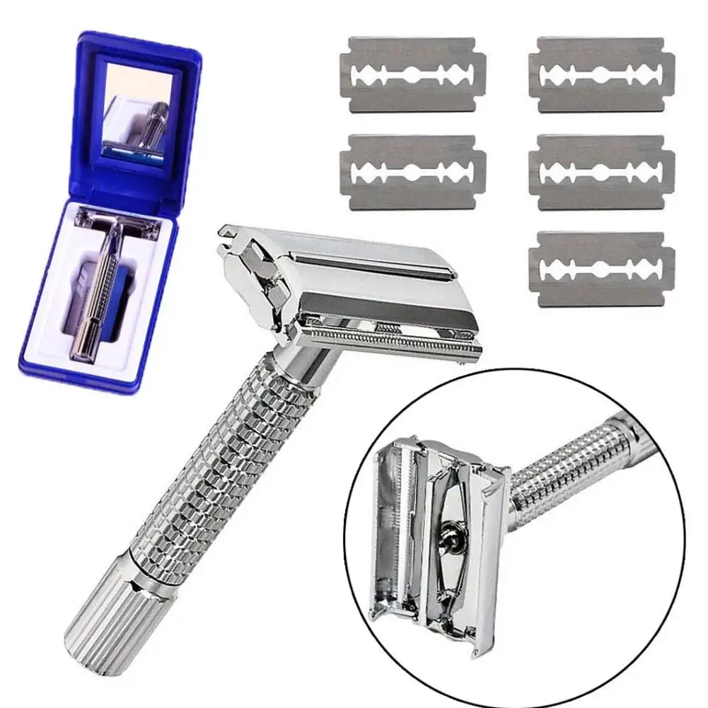 Men Shaving Razor with Blade Sliver Folding Shaving Knife Facial Hair Stainless Steel Straight Razor Barber Tools 5 Pcs Blades
Men Shaving Razor with Blade Sliver Folding Shaving Knife Facial Hair Stainless Steel Straight Razor Barber Tools 5 Pcs Blades