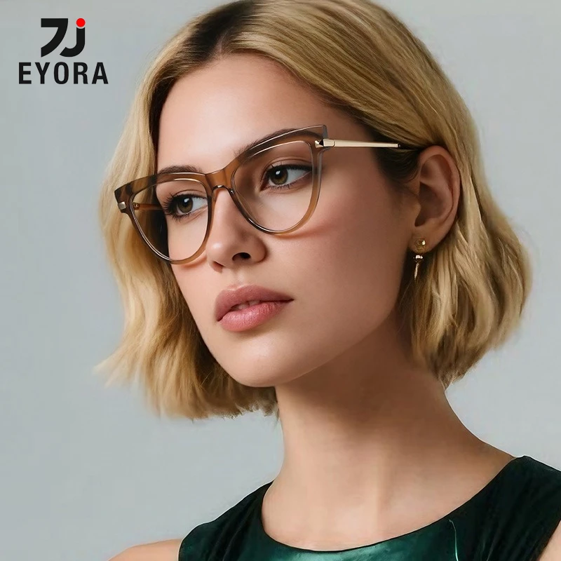 EYORA Currents TR90 Cat Eye Anti-Reflective Reading Glasses Anti Blue Light Myopia Eyewear Photochromic Prescription Eyeglasses
EYORA Currents TR90 Cat Eye Anti-Reflective Reading Glasses Anti Blue Light Myopia Eyewear Photochromic Prescription Eyeglasses