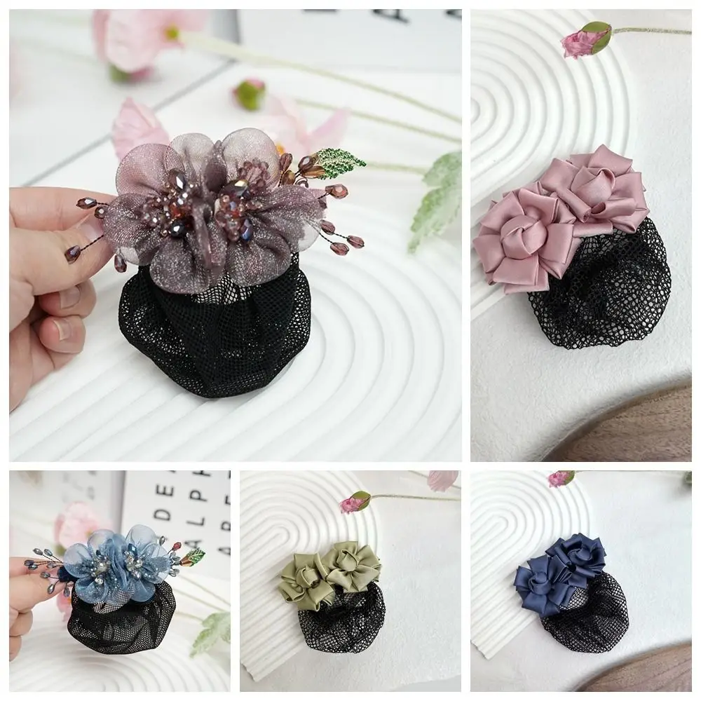 Sweet Korean Bun Snood Crystal Hair Clip Flower Hair Bun Exquisite Ponytail Clip Hairgrips Cover Net Professional Headdress
Sweet Korean Bun Snood Crystal Hair Clip Flower Hair Bun Exquisite Ponytail Clip Hairgrips Cover Net Professional Headdress