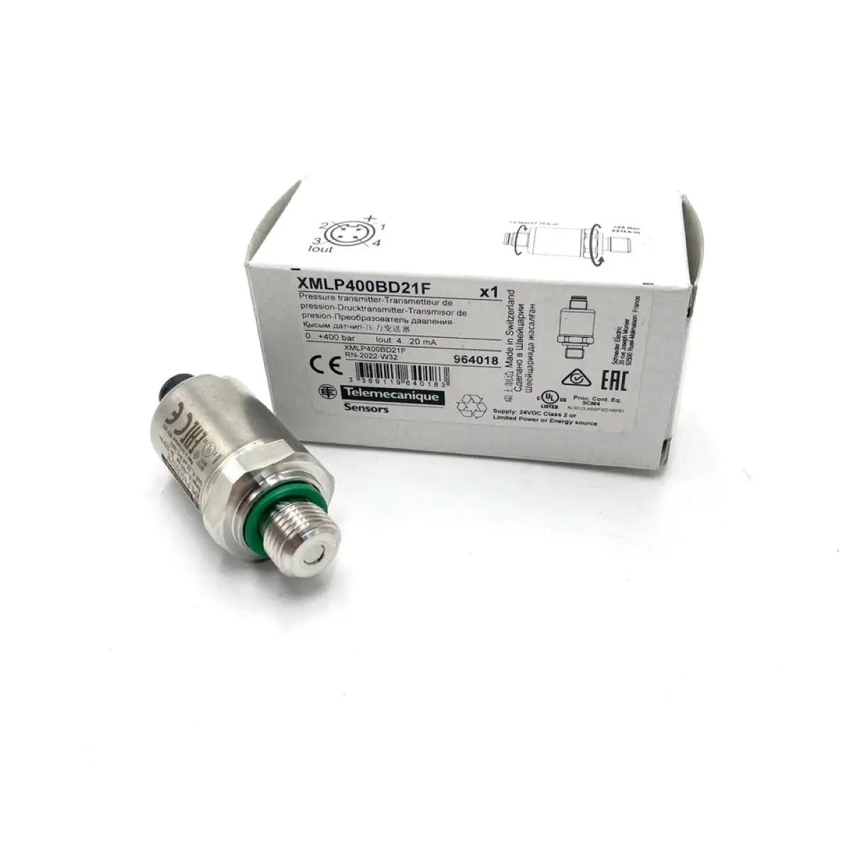 XMLP400BD21F Electronic pressure sensors, Pressure sensors XM, transmitter, XMLP, 400 bar, G1/4 A male, 4...20 mA, M12, set of 1
XMLP400BD21F Electronic pressure sensors, Pressure sensors XM, transmitter, XMLP, 400 bar, G1/4 A male, 4...20 mA, M12, set of 1