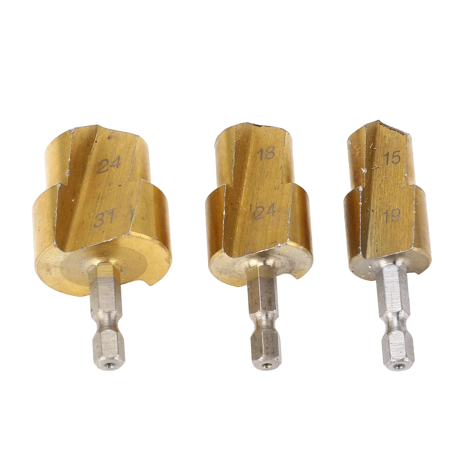 3PCS PPR Pipe Reamer Bits High Carbon Steel PVC Pipe Fitting Expander Step Drill Bit Kit Hex Shank 19mm 24mm 31mm
3PCS PPR Pipe Reamer Bits High Carbon Steel PVC Pipe Fitting Expander Step Drill Bit Kit Hex Shank 19mm 24mm 31mm
