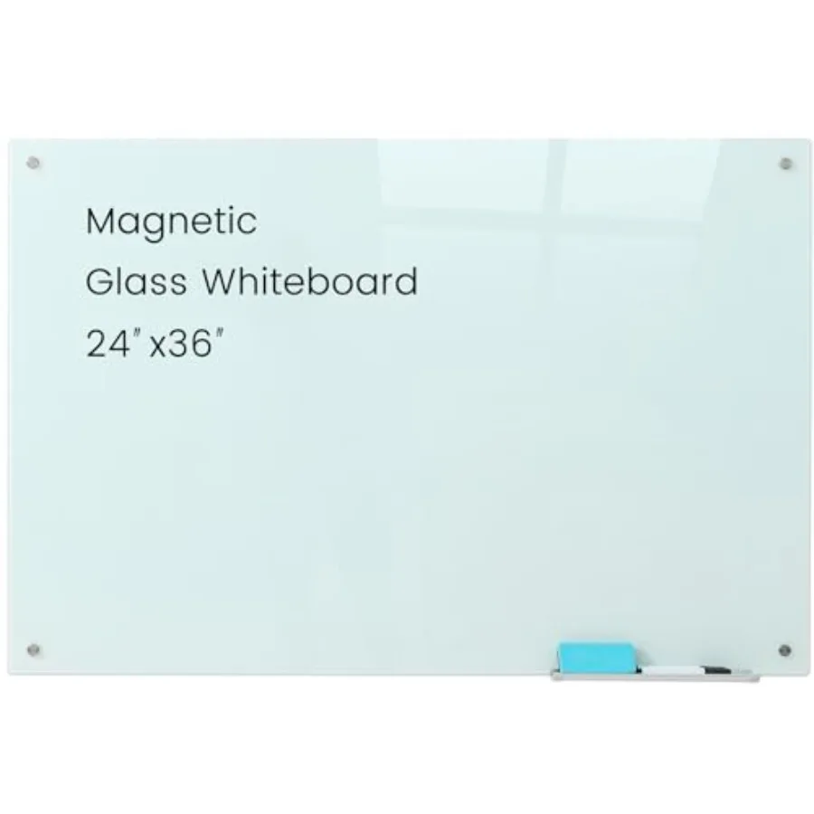 Glass Magnetic White Board - 36 x24 Inches Frameless Dry Erase Glass Whiteboard for Wall Writing Board for Office Classroom Hom
Glass Magnetic White Board - 36 x24 Inches Frameless Dry Erase Glass Whiteboard for Wall Writing Board for Office Classroom Hom