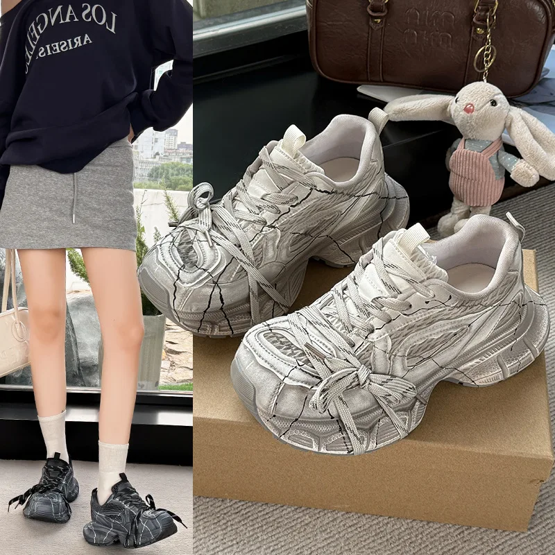 2025Autumn New Style Vintage Worn-look Dad Shoes Fashionable Versatile Thick-Soled Height-Increasing Korean Version Casual Shoes
2025Autumn New Style Vintage Worn-look Dad Shoes Fashionable Versatile Thick-Soled Height-Increasing Korean Version Casual Shoes