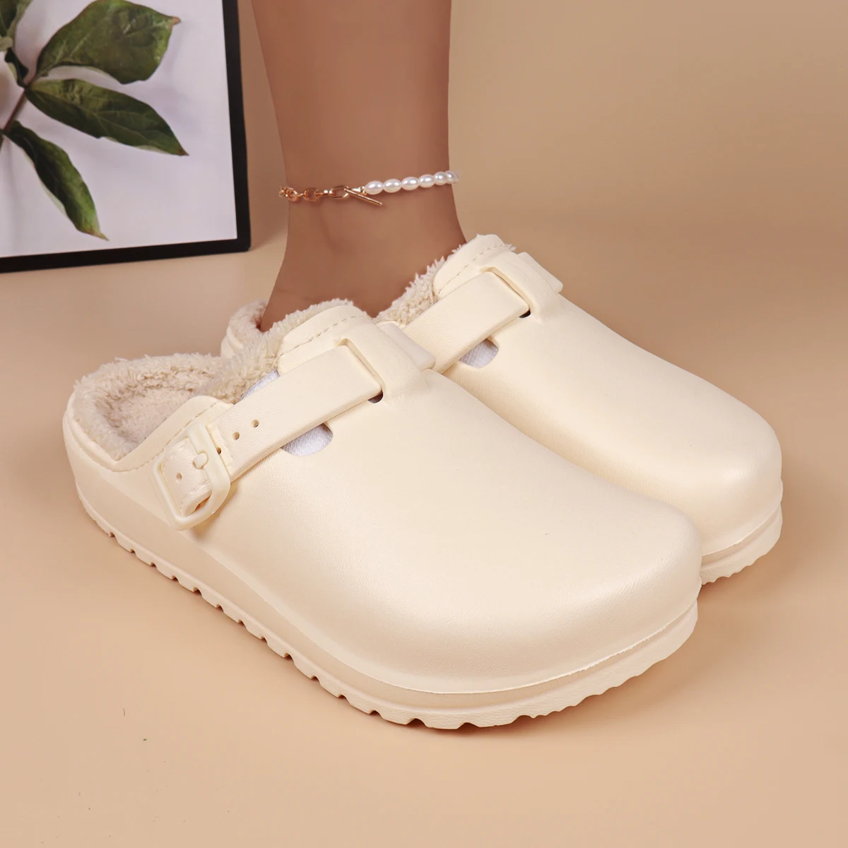 Cozy Solid Color Thermal Lined Slippers- Ultra Soft Warm Flat Shoes For Indoor Winter Wear - EVA Sole Casual Mule Clogs
Cozy Solid Color Thermal Lined Slippers- Ultra Soft Warm Flat Shoes For Indoor Winter Wear - EVA Sole Casual Mule Clogs