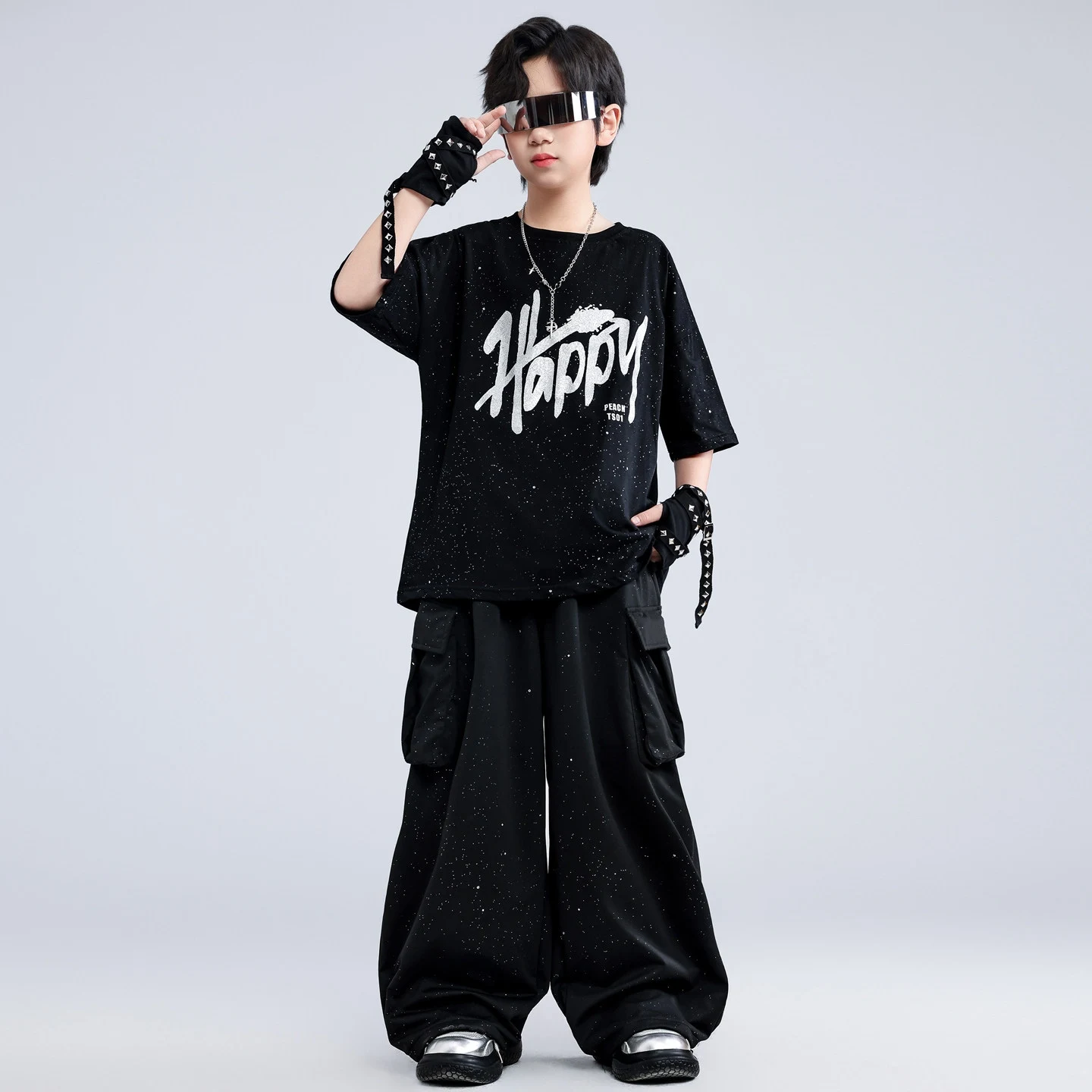 Kids Hip Hop Clothes Black T Shirt Sequin Pants Short Sleeves Baggy Suit Street Dance Performance Wear Kids Jazz Dance Costume
Kids Hip Hop Clothes Black T Shirt Sequin Pants Short Sleeves Baggy Suit Street Dance Performance Wear Kids Jazz Dance Costume