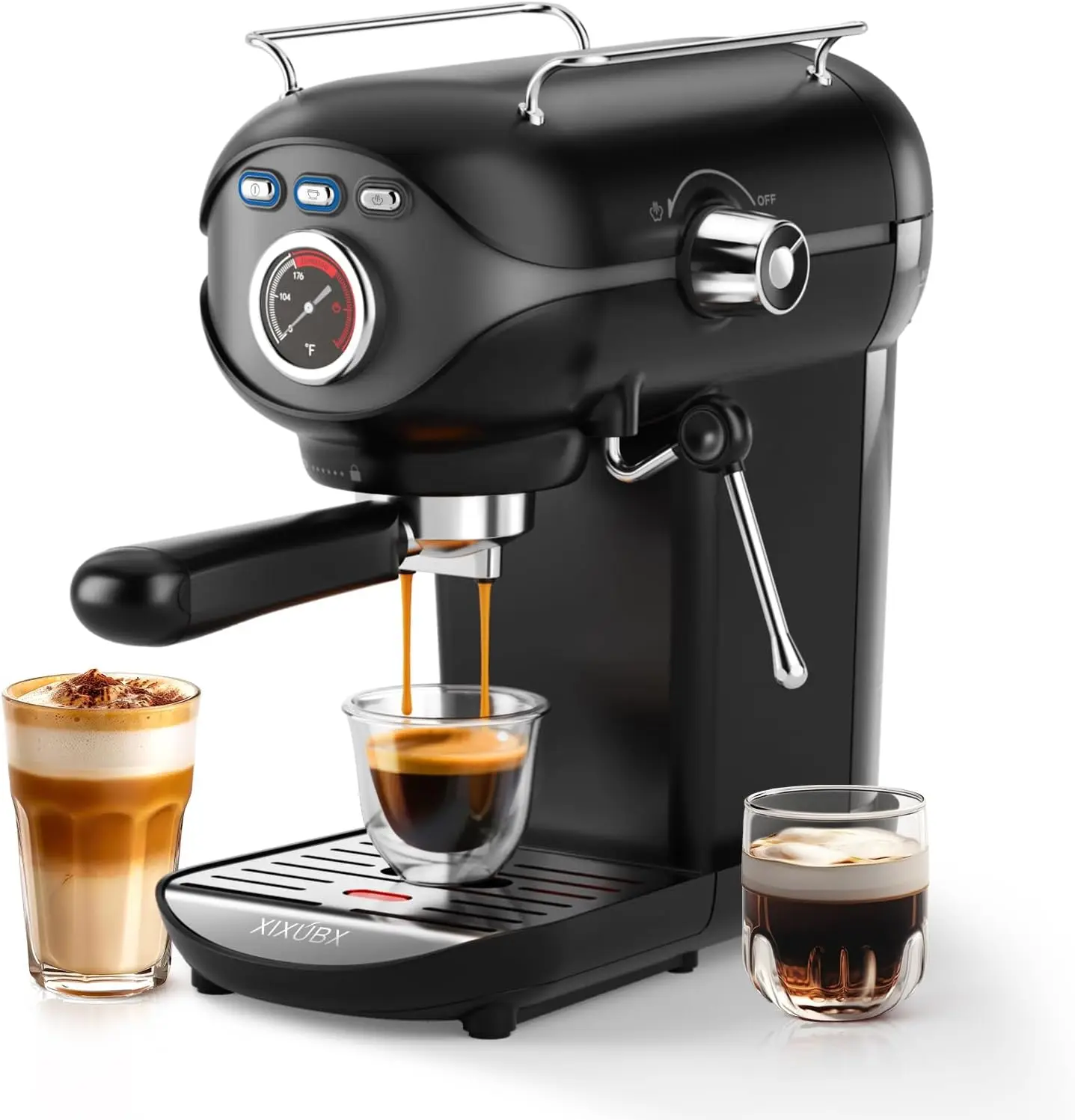 20 Bar Espresso Machine with PID & Milk Frother, Compact Coffee Maker for Home, Cappuccino Latte Machine
20 Bar Espresso Machine with PID & Milk Frother, Compact Coffee Maker for Home, Cappuccino Latte Machine