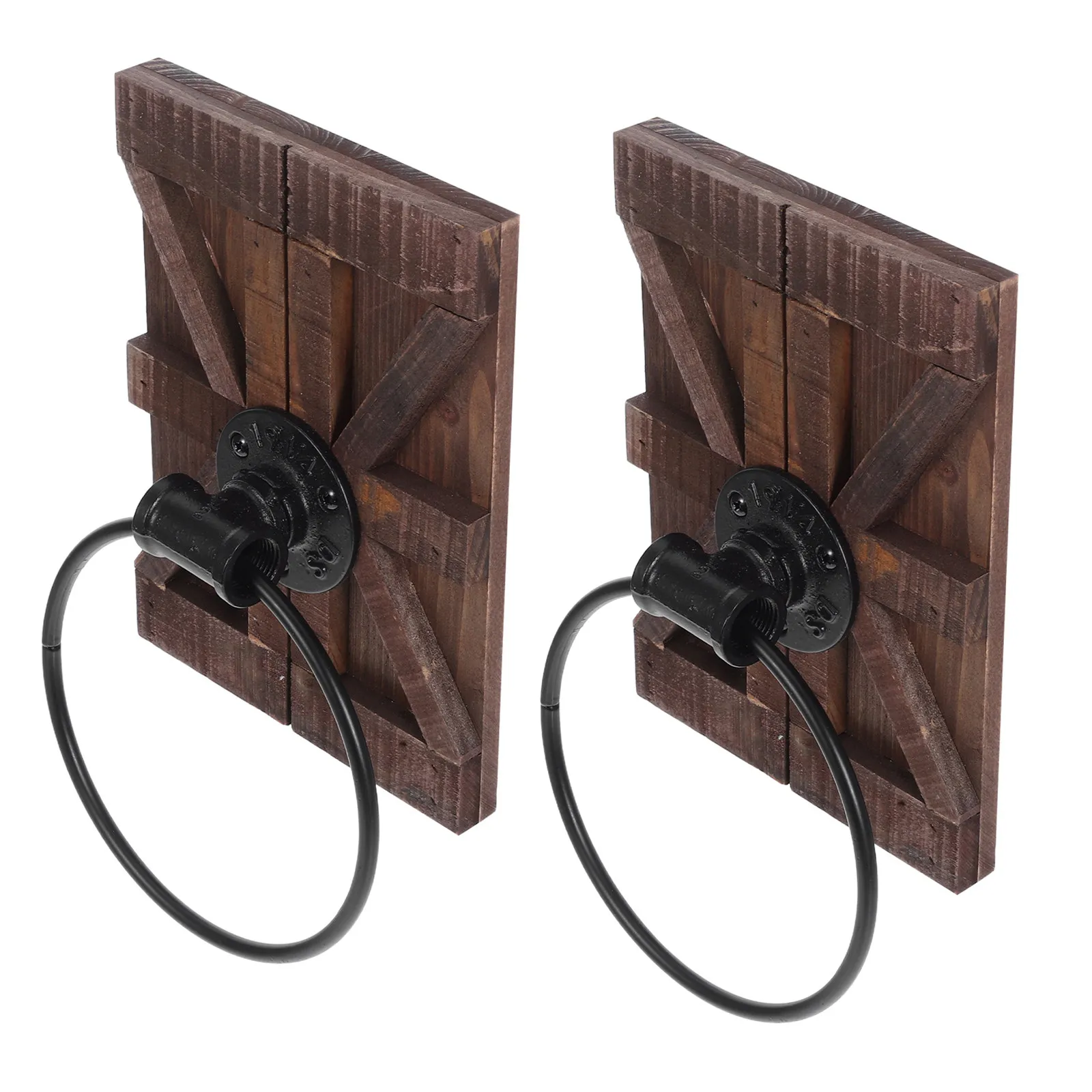 2Pcs Farmhouse Towel Ring Holder Wall Mounted Rustic Iron and Wood Hand Towel Rack Bathroom Kitchen Laundry Washcloth Holder
2Pcs Farmhouse Towel Ring Holder Wall Mounted Rustic Iron and Wood Hand Towel Rack Bathroom Kitchen Laundry Washcloth Holder