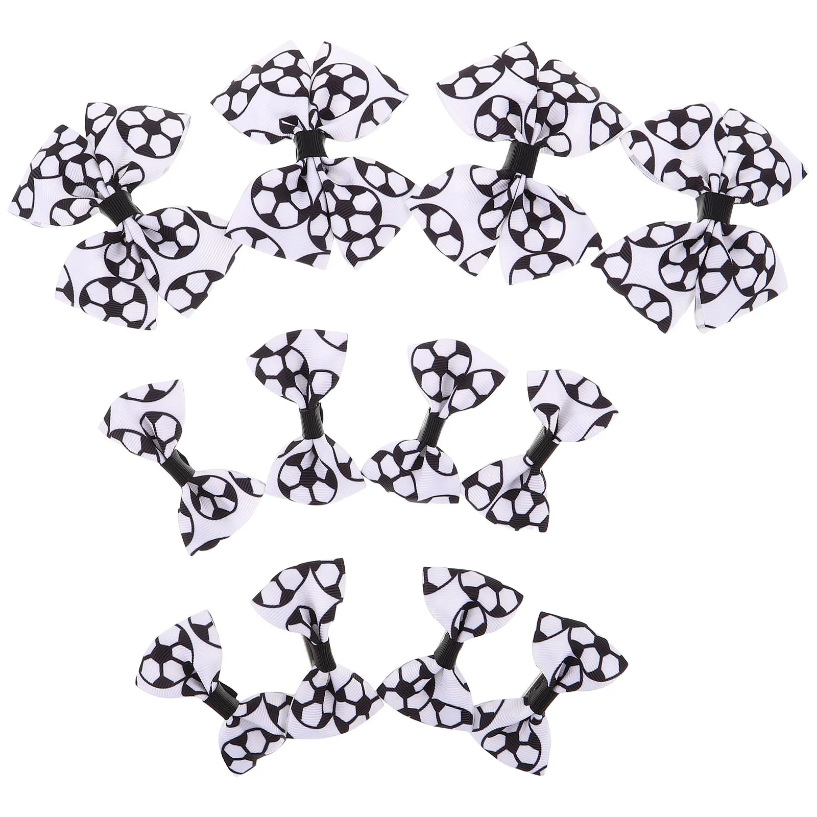 12 шт., зажимы для бантов для волос, футбольные банты для черно-белых спортивных тематических вечеринок, повседневные аксессуары для волос, футбольные ленты, банты
12 шт., зажимы для бантов для волос, футбольные банты для черно-белых спортивных тематических вечеринок, повседневные аксессуары для волос, футбольные ленты, банты