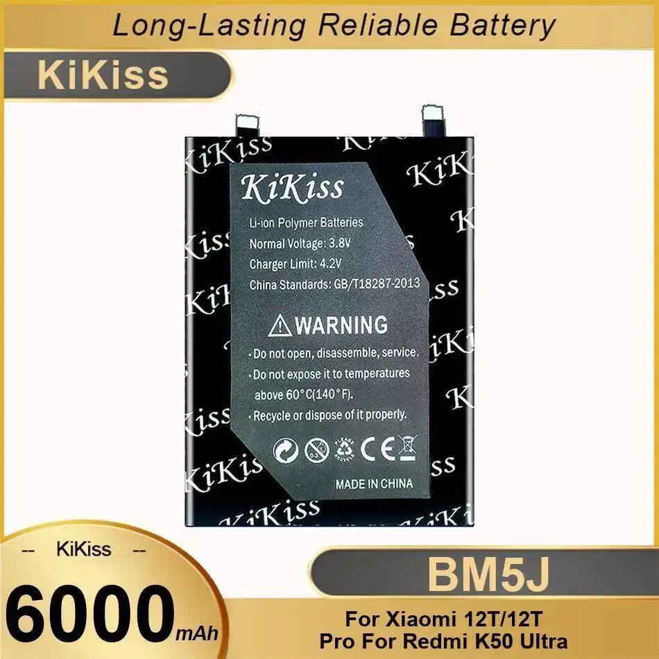 BM5J Mobile Phone Battery For Xiaomi 12T Pro Redmi K50 Ultra Premium Replacement 6000Mah
BM5J Mobile Phone Battery For Xiaomi 12T Pro Redmi K50 Ultra Premium Replacement 6000Mah