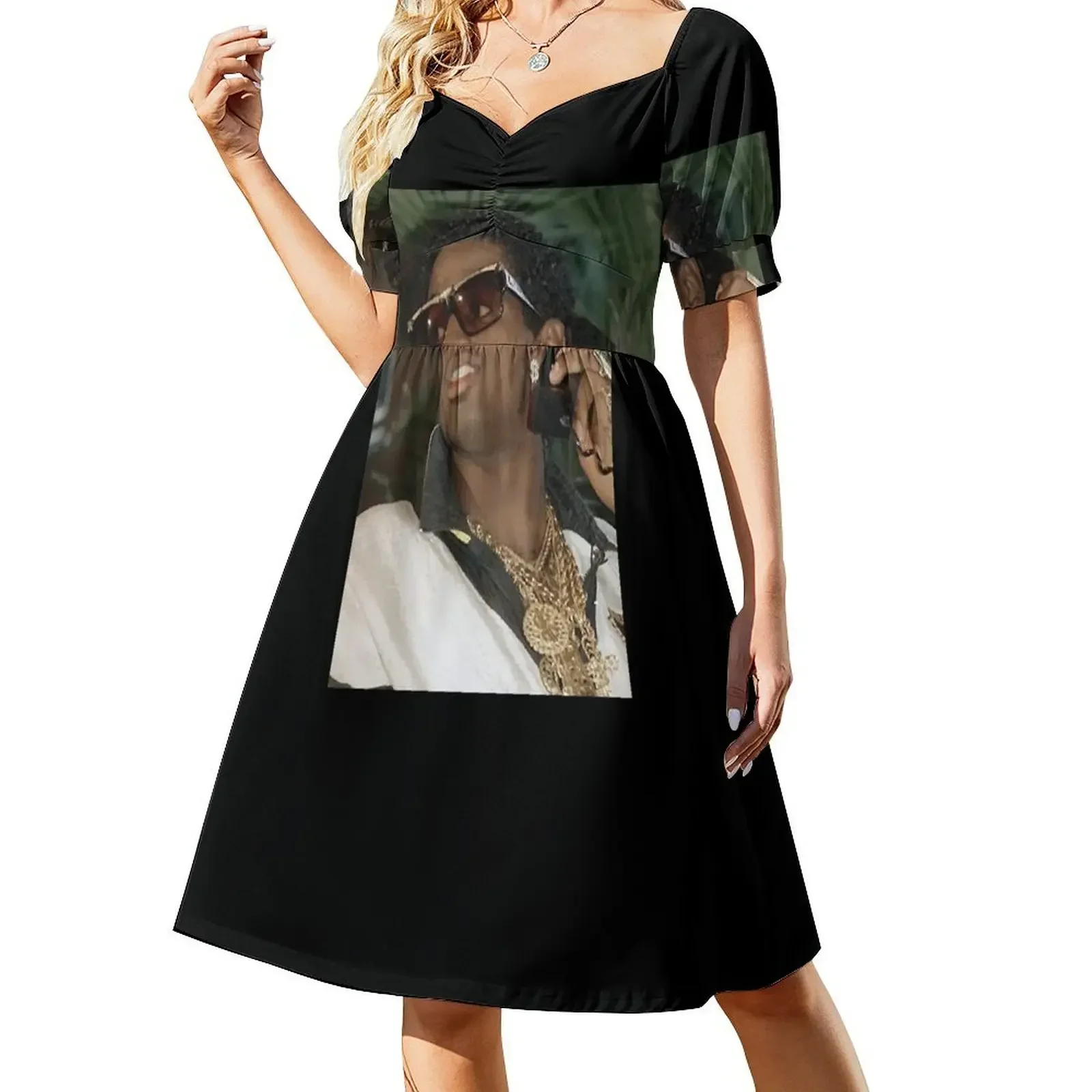 Deion Sander Short-Sleeved Dress party dress women elegant luxury long dress women summer 
Deion Sander Short-Sleeved Dress party dress women elegant luxury long dress women summer