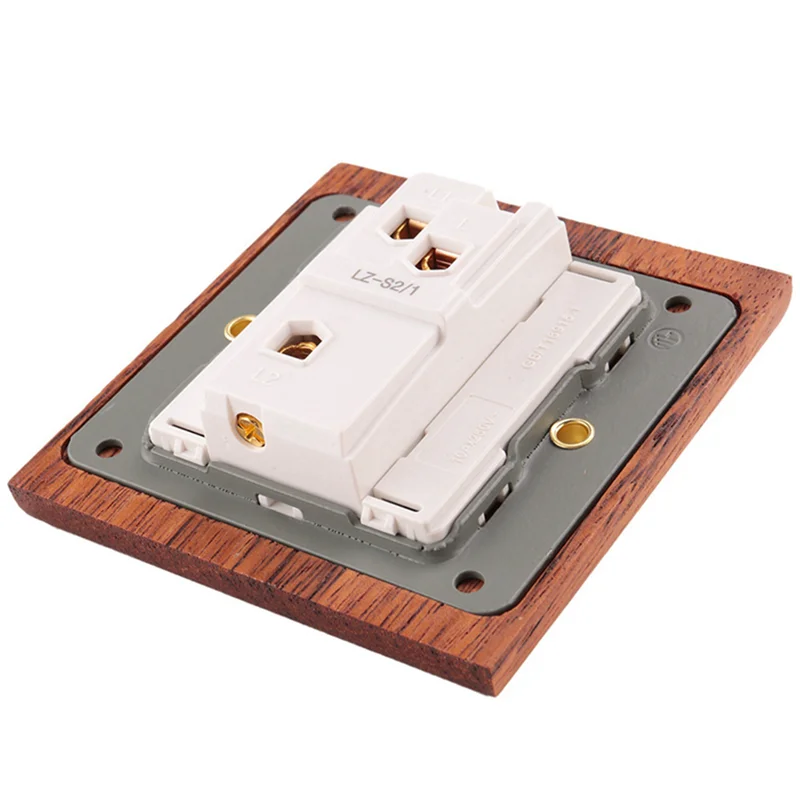 AT21-3X 86 Type Solid Wood Panel Switch Wall Light Retro Brass Toggle Switch Wood Grain Electrical Switch Socket 1- Switch
AT21-3X 86 Type Solid Wood Panel Switch Wall Light Retro Brass Toggle Switch Wood Grain Electrical Switch Socket 1- Switch