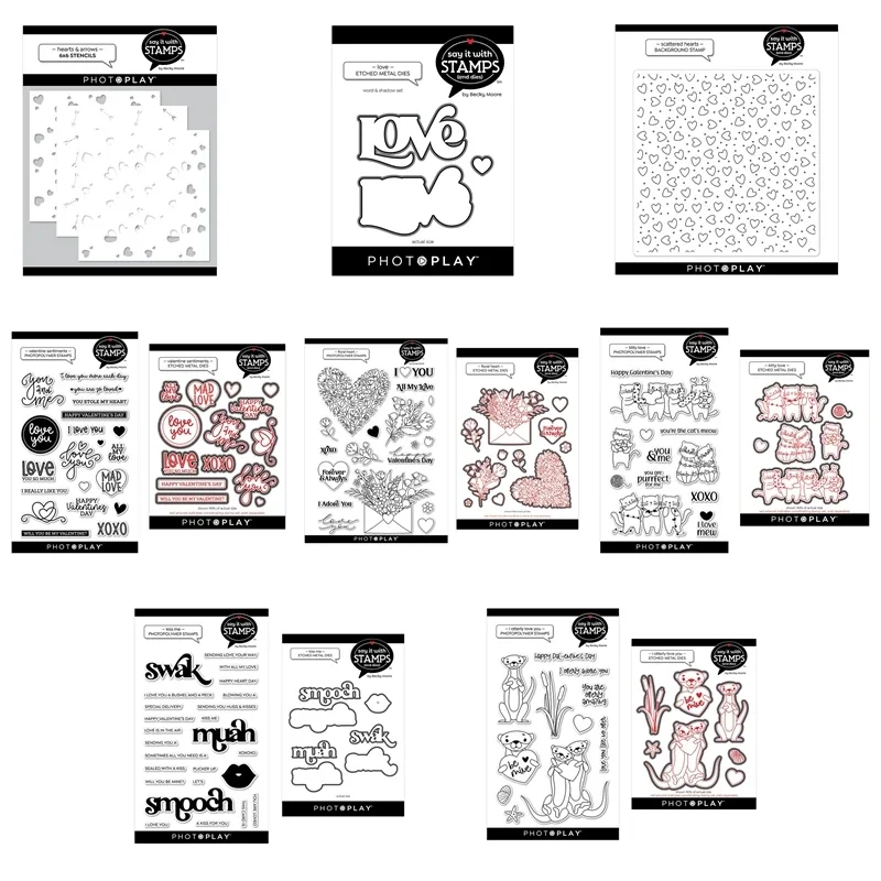 New 2022 Valentine's Day Heart Love Cutting Dies and Clear Stamps Scrapbooking Paper Making Decoration Frames Card Craft Stencil
New 2022 Valentine's Day Heart Love Cutting Dies and Clear Stamps Scrapbooking Paper Making Decoration Frames Card Craft Stencil