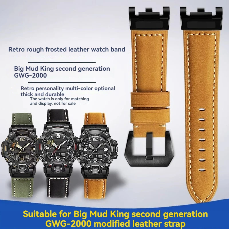 Cowhide Frosted wristband for Casio Big Mud King GWG-2000 GWG-2040 modified retro watch strap rough bracelet accessories for men
Cowhide Frosted wristband for Casio Big Mud King GWG-2000 GWG-2040 modified retro watch strap rough bracelet accessories for men