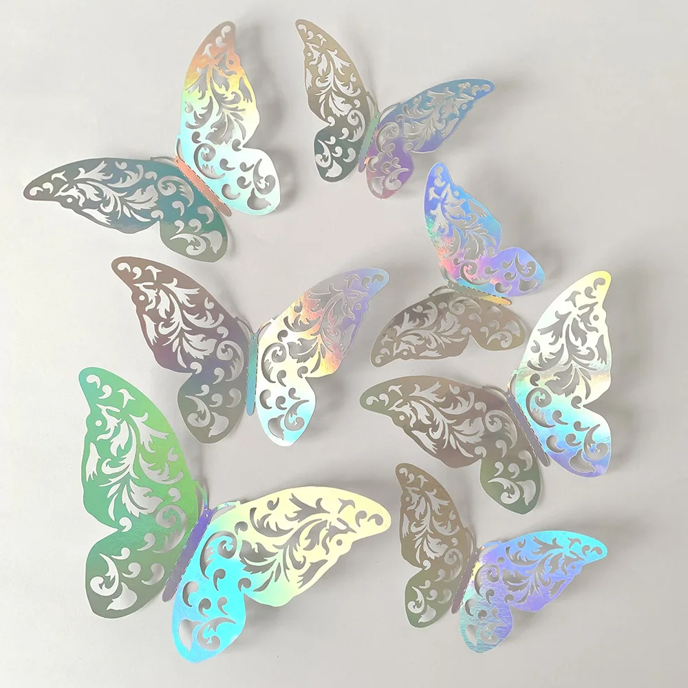 72pcs Colorful 3D Butterfly Wall Stickers - Laser Cut Hollow Decals for Home, Party & Artist Background Decor
72pcs Colorful 3D Butterfly Wall Stickers - Laser Cut Hollow Decals for Home, Party & Artist Background Decor