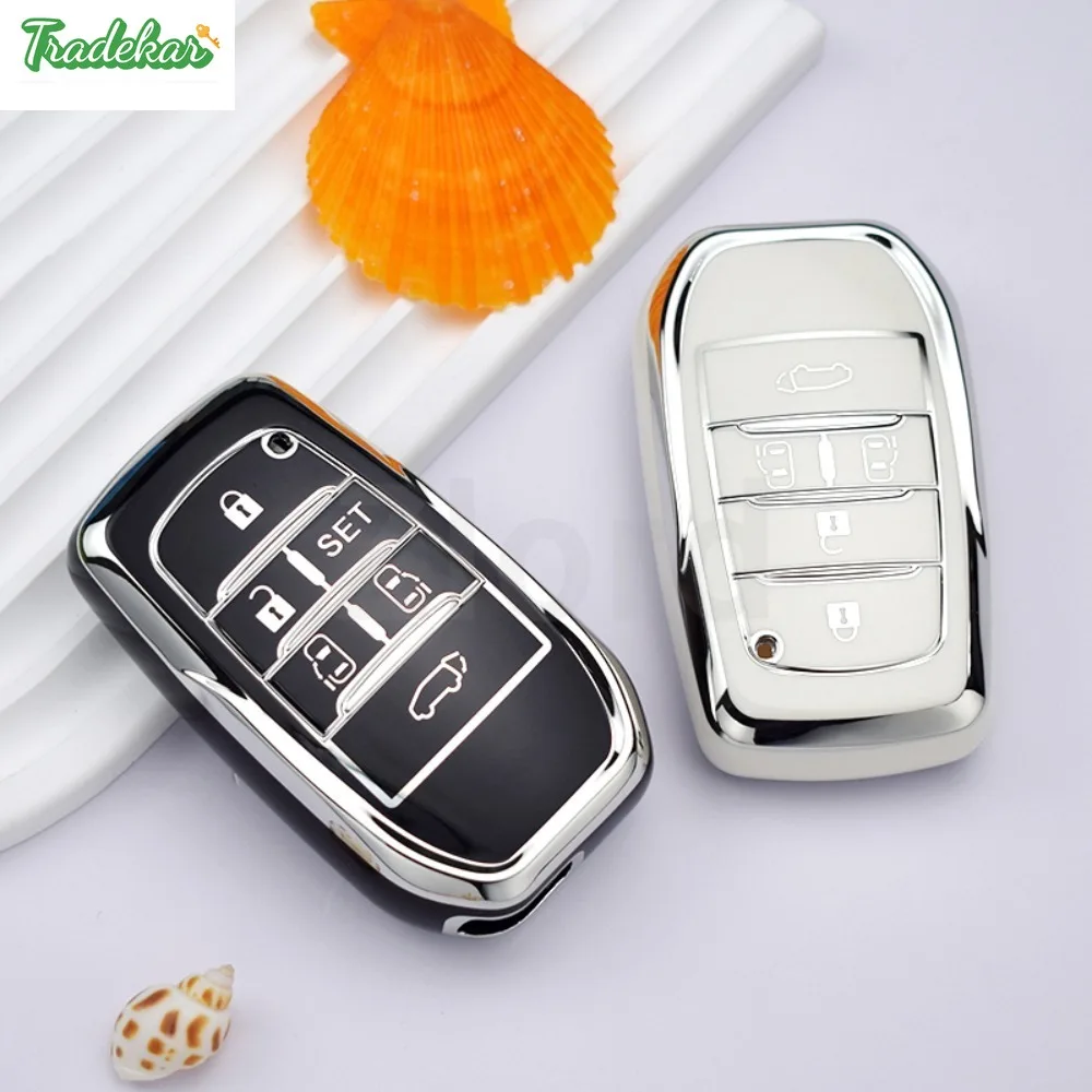 Чехол для автомобильных ключей из ТПУ с 5/6 кнопками для Toyota Prius Camry Corolla CHR C-HR RAV4 Land Cruiser Prado, аксессуары для ключей
Чехол для автомобильных ключей из ТПУ с 5/6 кнопками для Toyota Prius Camry Corolla CHR C-HR RAV4 Land Cruiser Prado, аксессуары для ключей