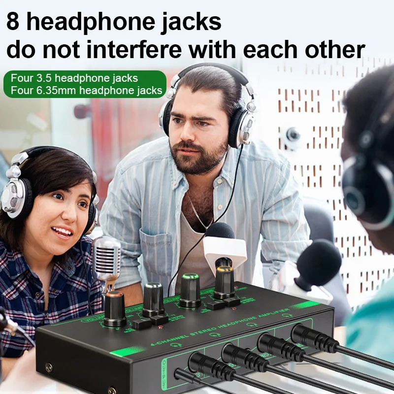 Новый профессиональный 4-канальный усилитель для наушников RGB, распределительный усилитель для наушников, безпотерьный мониторный сплиттер для студий звукозаписи
Новый профессиональный 4-канальный усилитель для наушников RGB, распределительный усилитель для наушников, безпотерьный мониторный сплиттер для студий звукозаписи