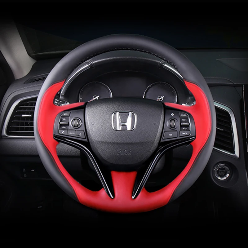 100% Fit For For Honda Spirior 2015 Auto Parts DIY Hand-stitched black red Genuine Leather Sports style car steering wheel cover
100% Fit For For Honda Spirior 2015 Auto Parts DIY Hand-stitched black red Genuine Leather Sports style car steering wheel cover