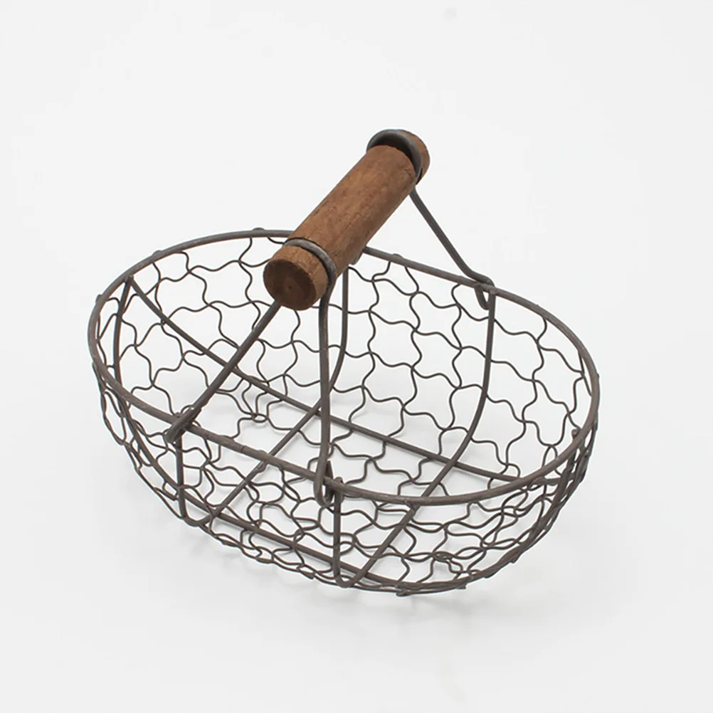 2pcs Iron Wire Storage Baskets Retro Kitchen Decor Fruit Bread Egg Holder Gray Black Wooden Handle Home Storage
2pcs Iron Wire Storage Baskets Retro Kitchen Decor Fruit Bread Egg Holder Gray Black Wooden Handle Home Storage