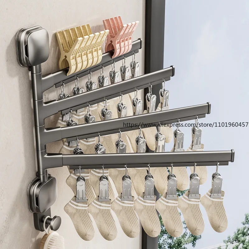 Сушилка для носков на присоске, бытовая складная сушилка для балкона, артефакт, нижнее белье, вращающаяся сушилка с несколькими зажимами
Сушилка для носков на присоске, бытовая складная сушилка для балкона, артефакт, нижнее белье, вращающаяся сушилка с несколькими зажимами